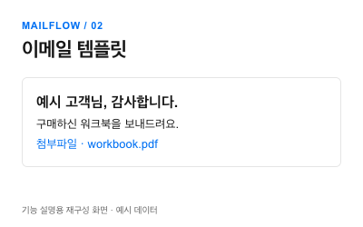 Mailflow 이메일 템플릿 화면